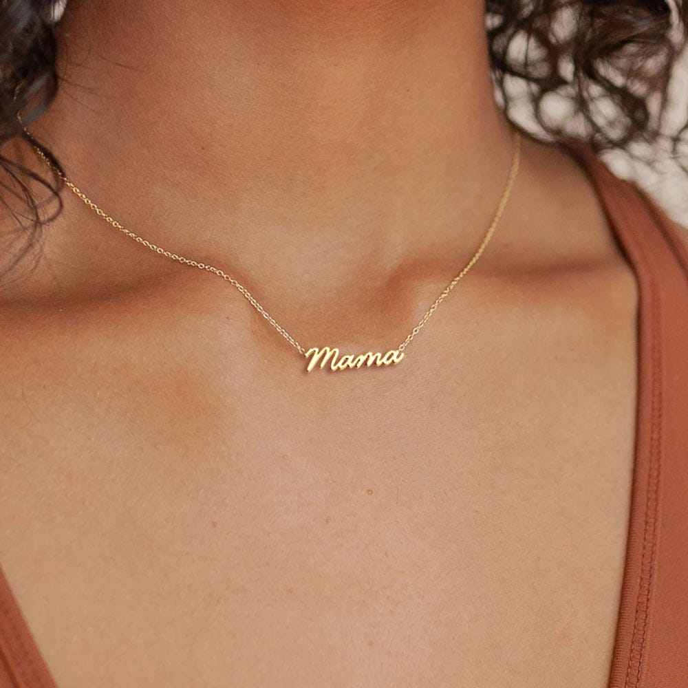 Custom Mother Polished Necklace with Chain