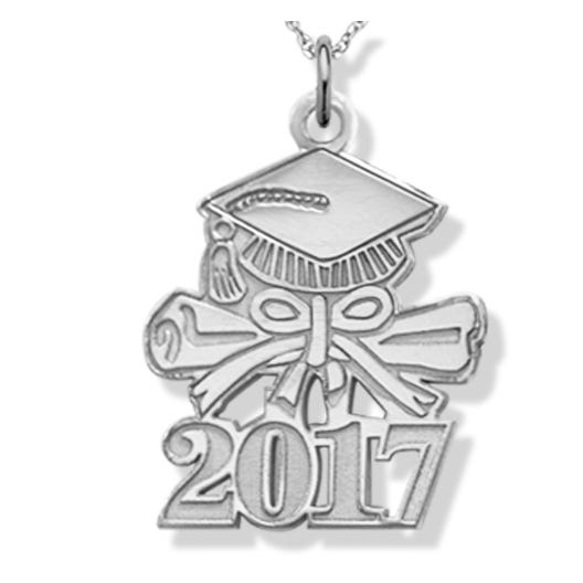 Class of 2017 Cap & Diploma Pendant or Charm