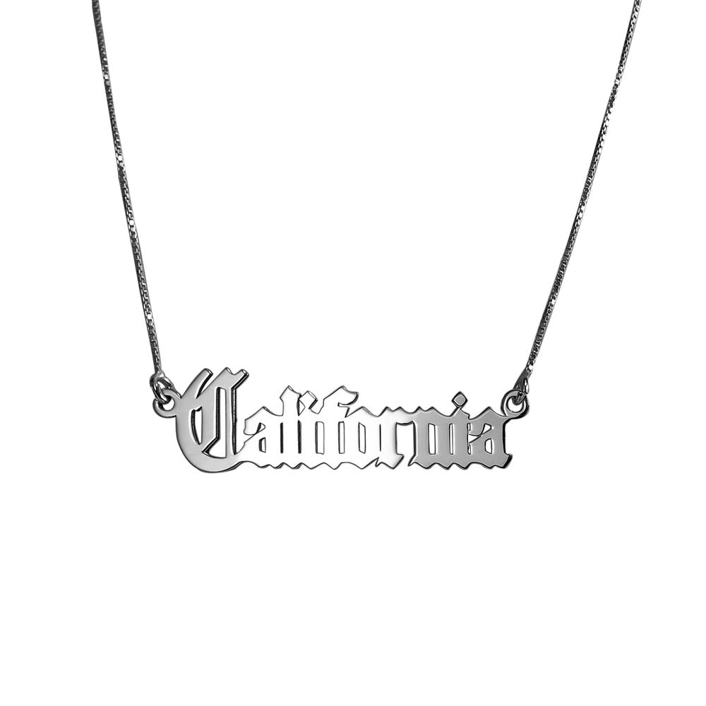 State Name Nameplate Necklace
