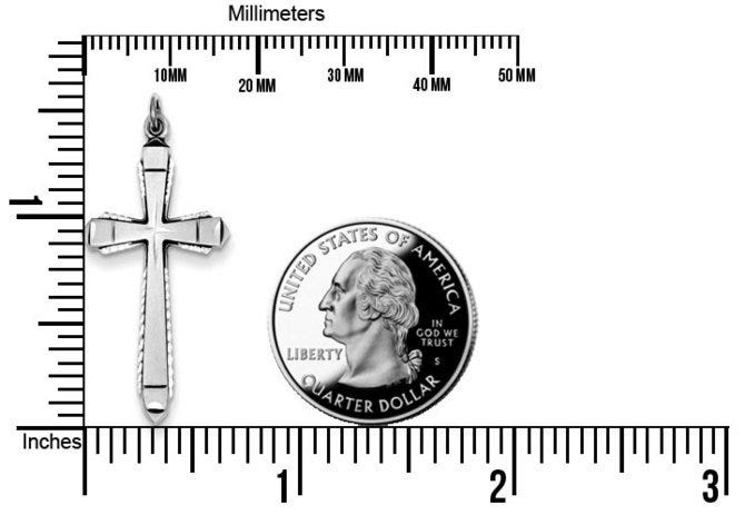 Sterling Silver Satin Cross Pendant