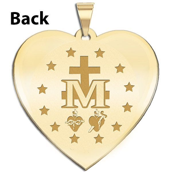 Miraculous Medal Heart Shaped Color "EXCLUSIVE"