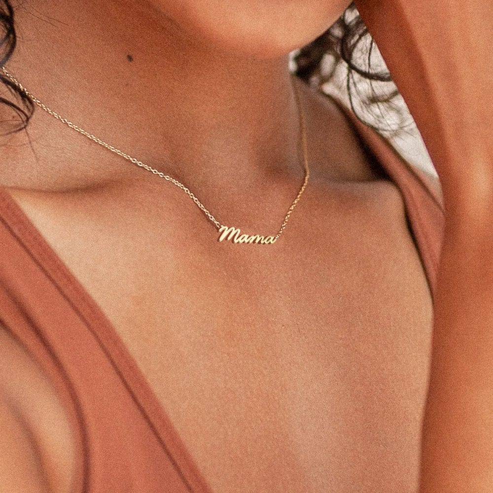 Custom Mother Polished Necklace with Chain