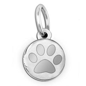 Dog's Paw Print Round Picture Locket