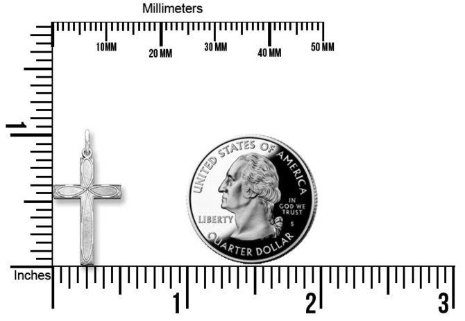 Sterling Silver Laser Designed Cross Pendant