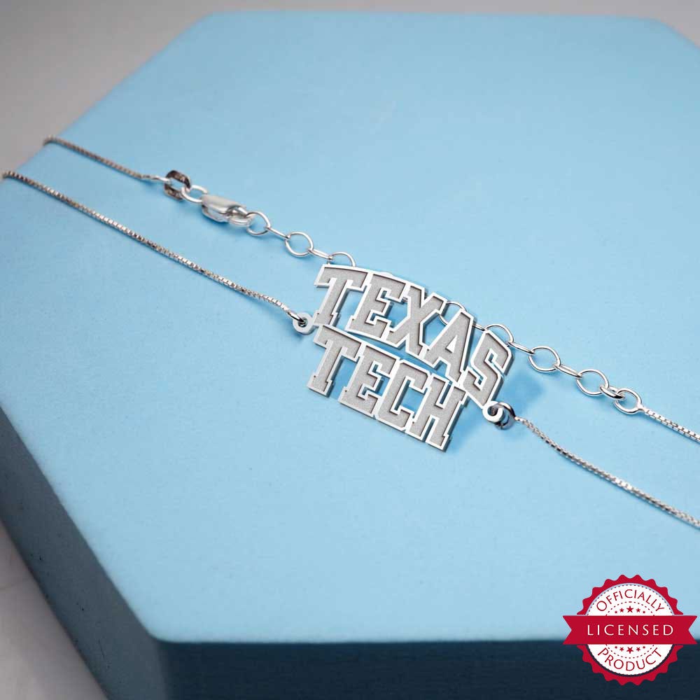 Texas Tech Block Bracelet