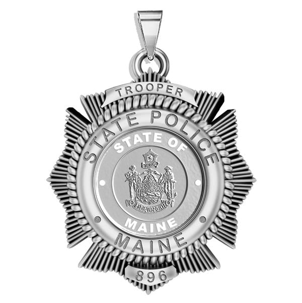 Personalized Maine Trooper Badge with Your Number