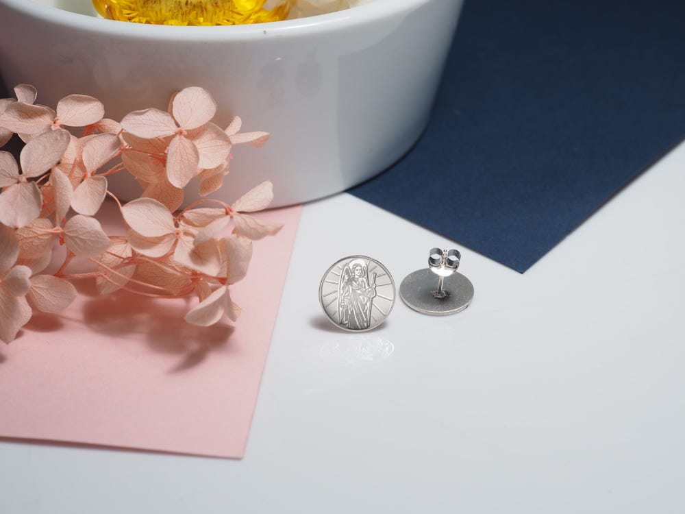 Pair of Saint Raphael Stud Earrings