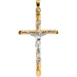 TWO TONE CRUCIFIX PENDANT
