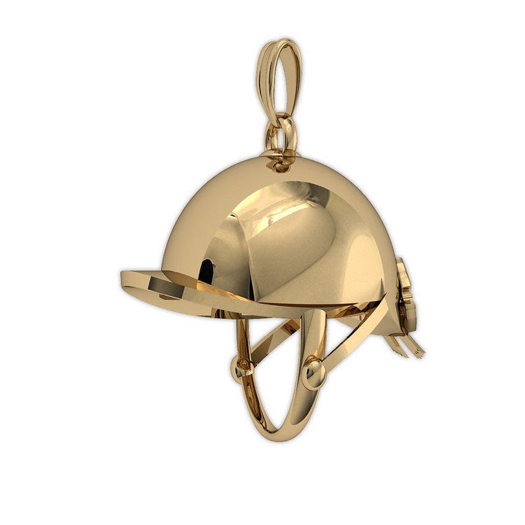 Equestrian Riding Helmet Horse Jewelry Charm