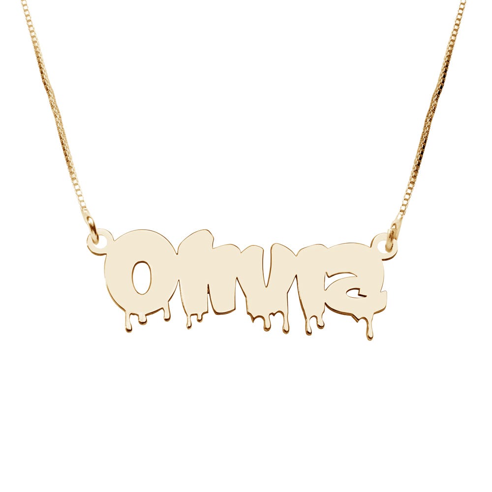 Custom Drip Bubble Nameplate