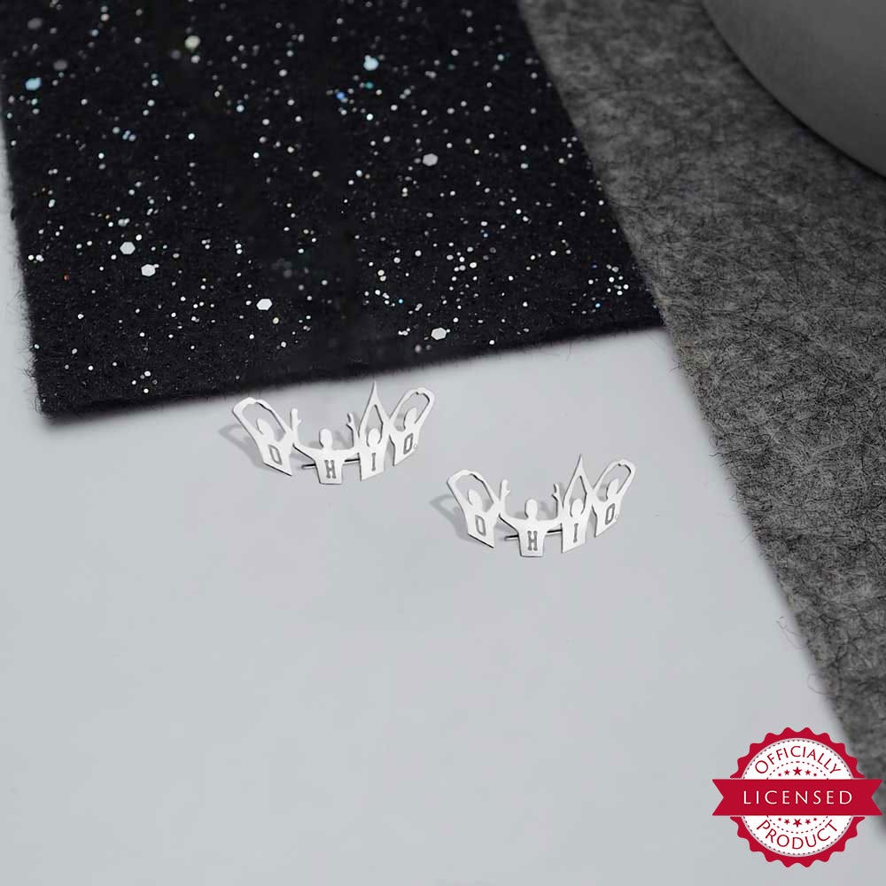 Pair Of Ohio State Silhouette Earrings