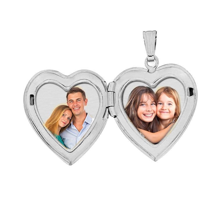 Sterling Silver "All You Need is Love" Heart Photo Locket