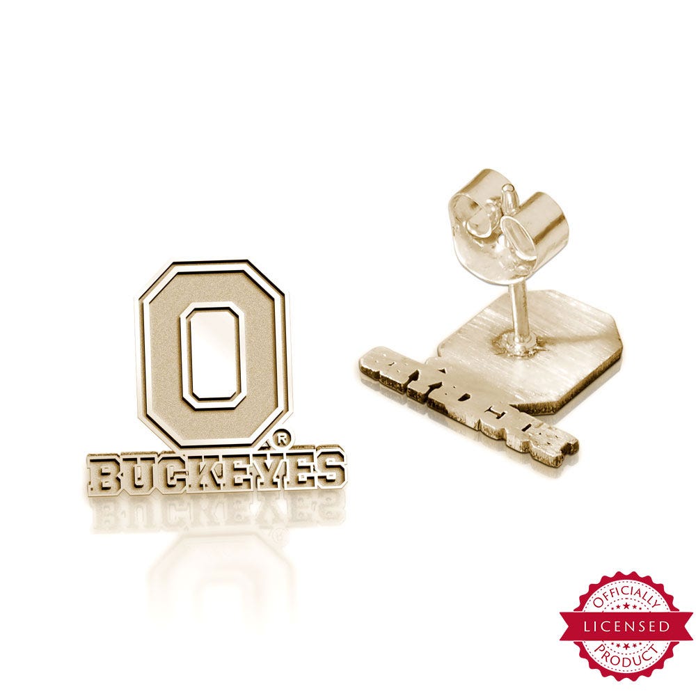 Pair Of Ohio State Buckeye O Earrings