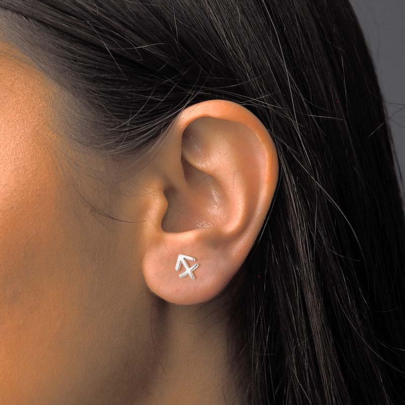 Pair of Petite Zodiac Stud Earrings