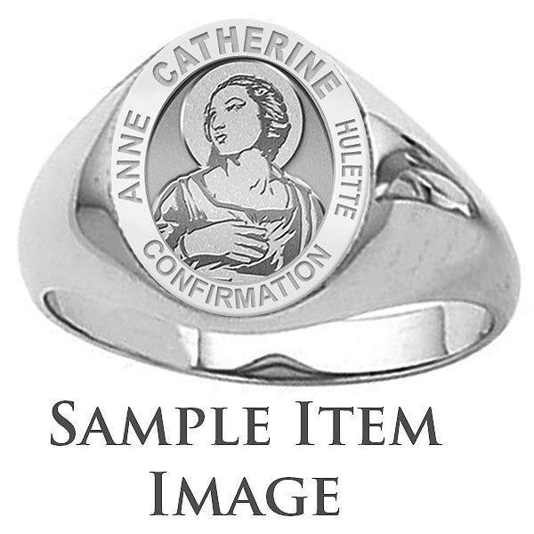 Custom Saint w/ Personalized Saint Name Confirmation Religious Ring