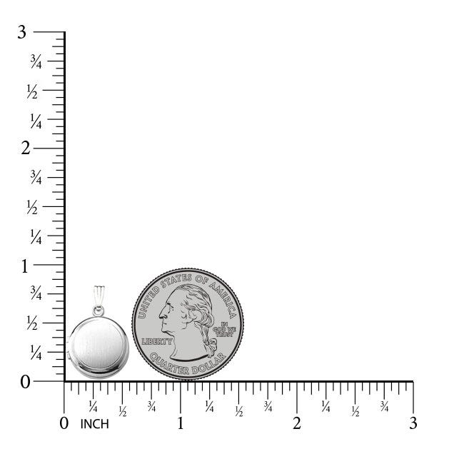Sterling Silver Round Photo Locket