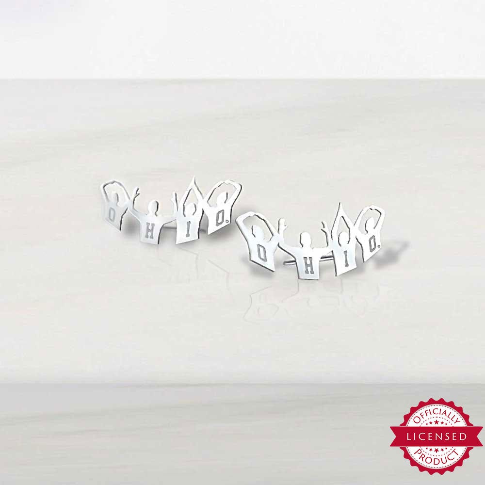 Pair Of Ohio State Silhouette Earrings
