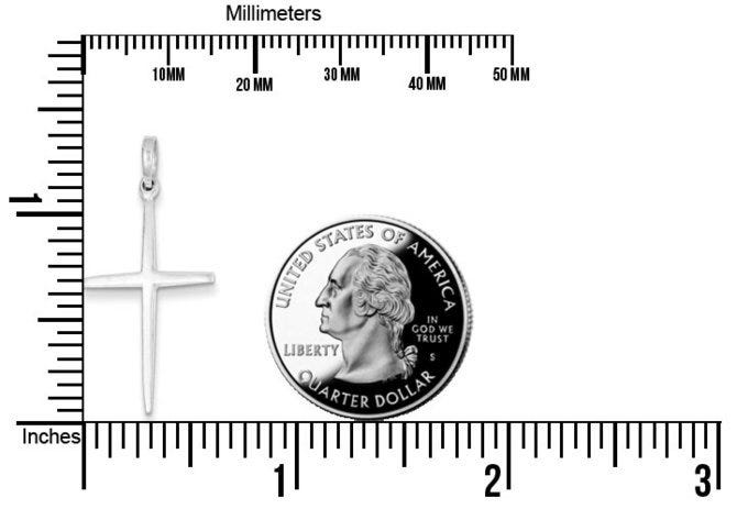 Sterling Silver Polished Cross Pendant