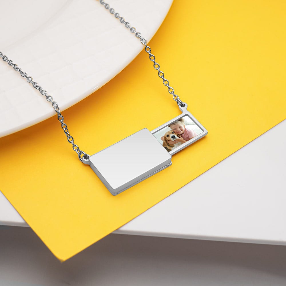 Stainless Steel Slide Out Keepsake Locket
