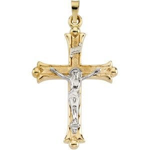 TWO TONE CRUCIFIX PENDANT