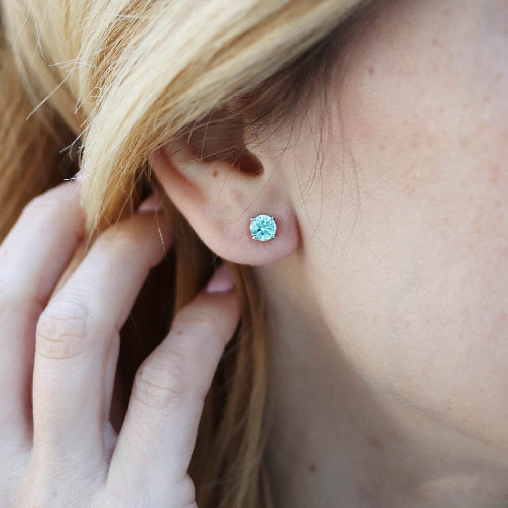 Pair of 5mm Aquamarine Stud Earrings