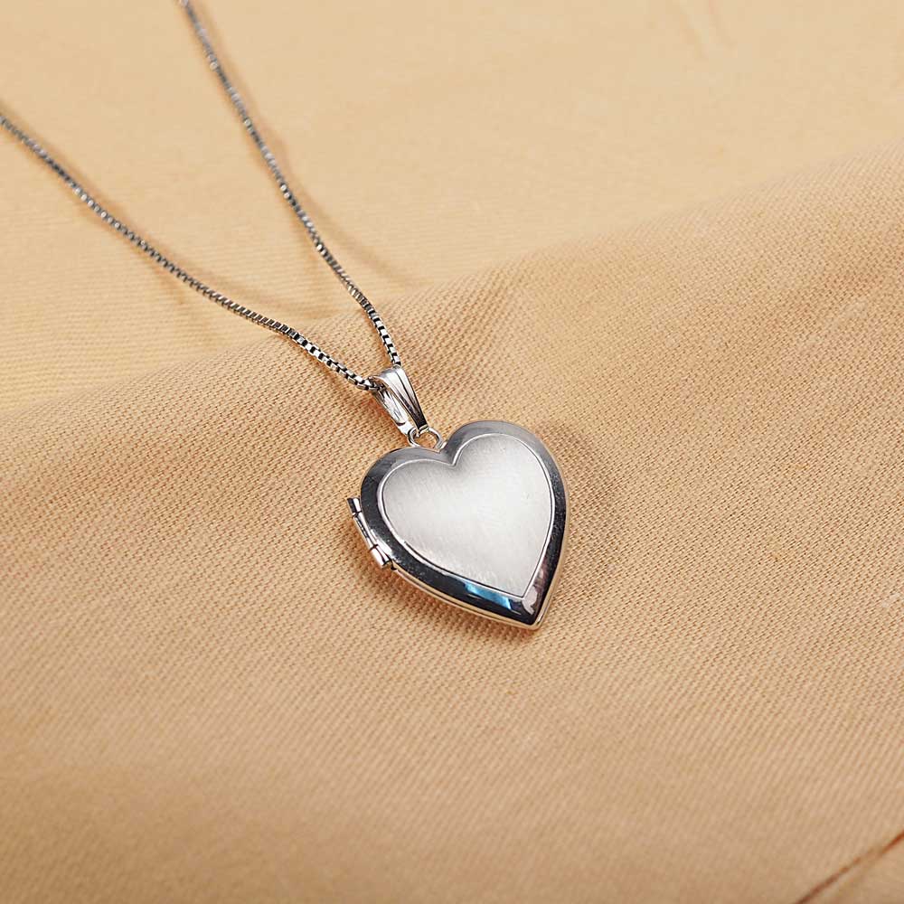 Sterling Silver Small Heart Photo Locket