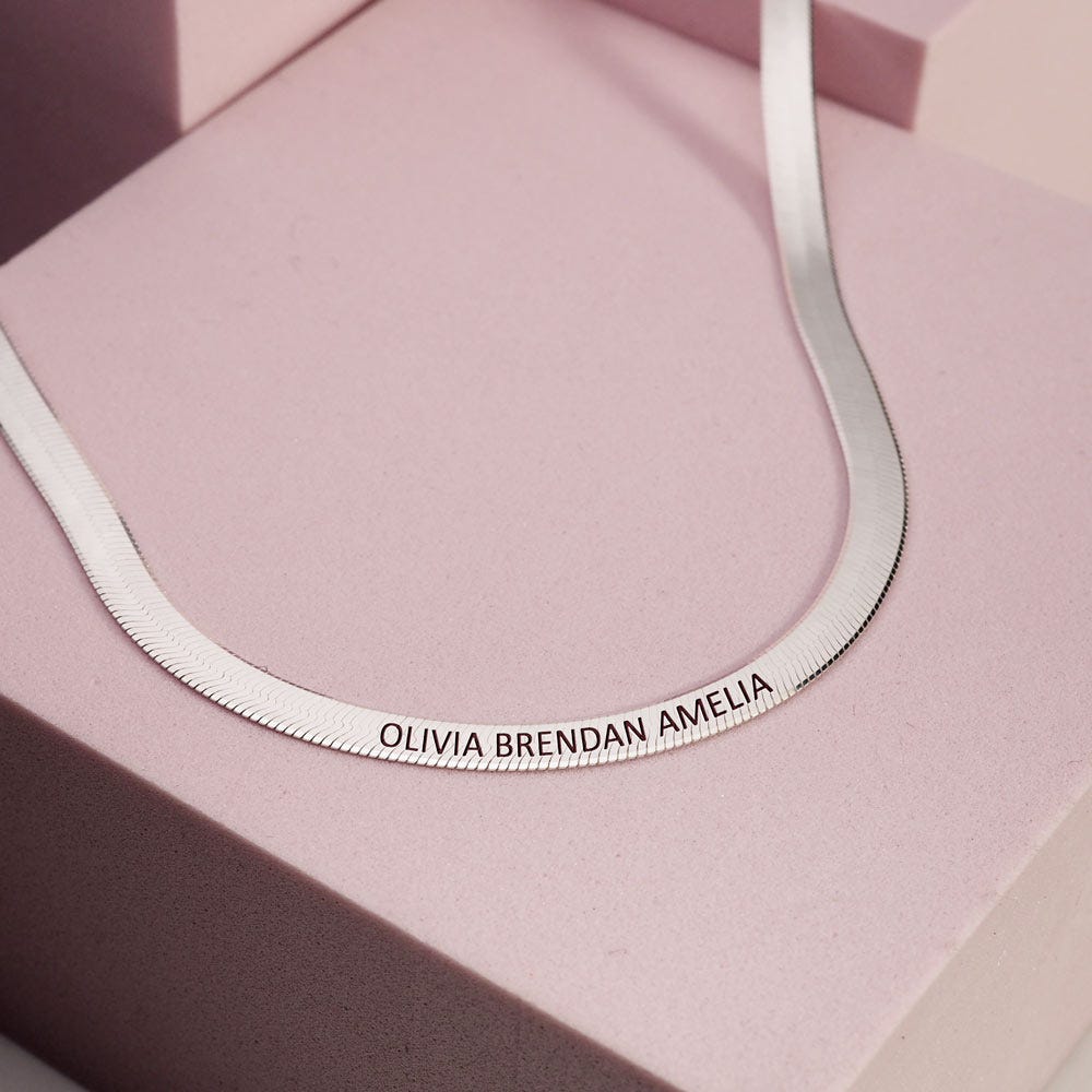 Herringbone Engraved Chain