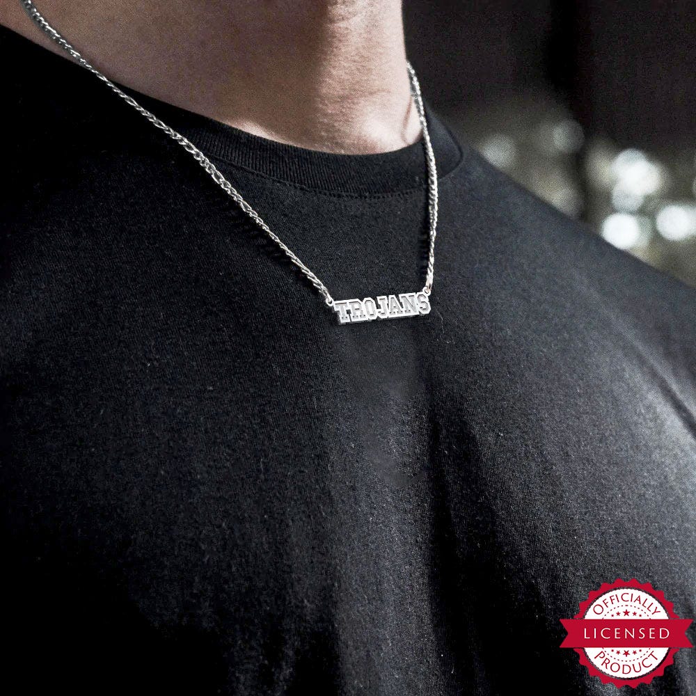 USC Block Trojan Necklace