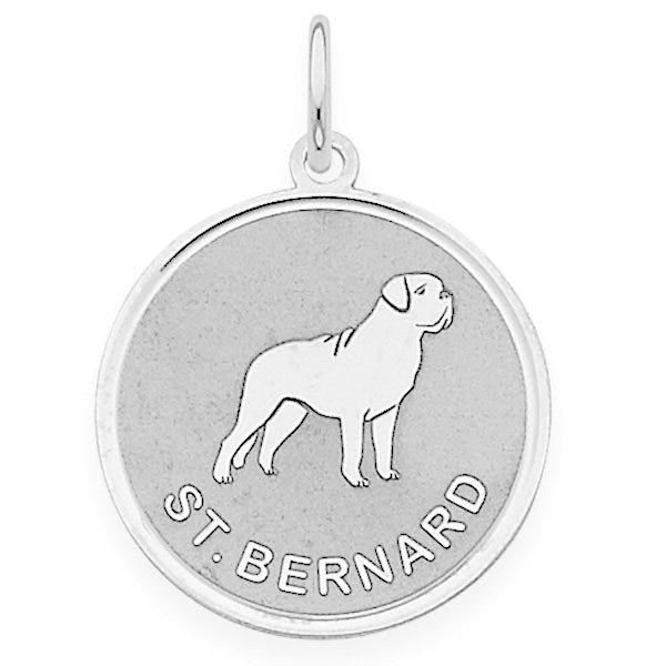 St Bernard Disc Charm or Pendant
