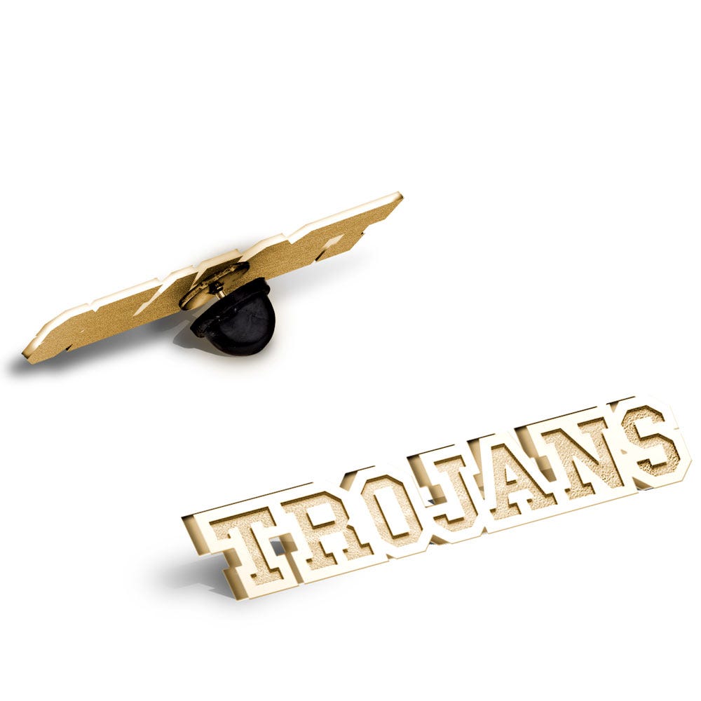 USC Block Trojans Pin