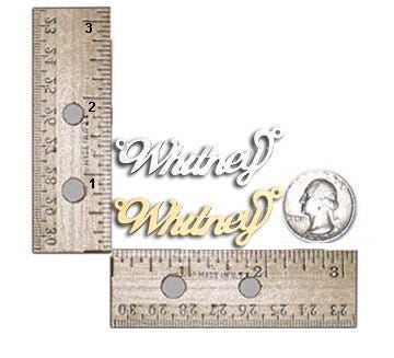Sterling Silver "Script" Style Horizontal Name Necklace with Chain