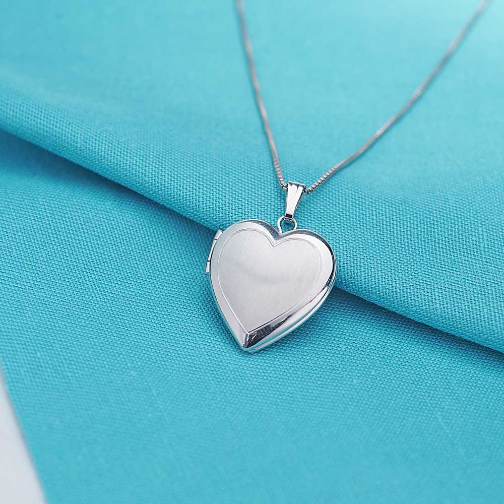 Sterling Silver Small Heart Photo Locket