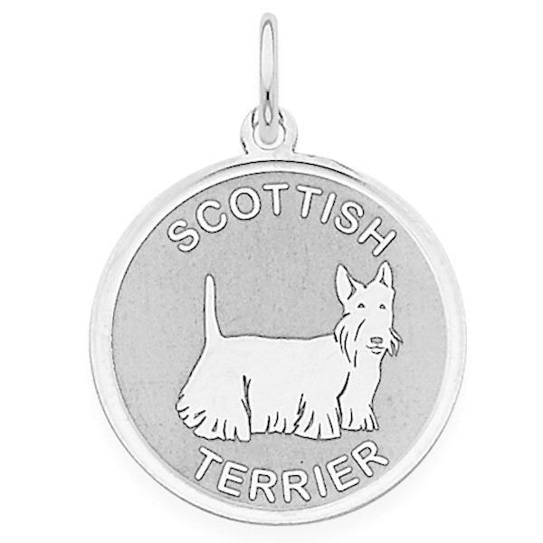 Scottish Terrier Disc Charm or Pendant
