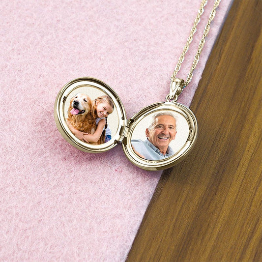 14K Gold Filled Round Photo Locket
