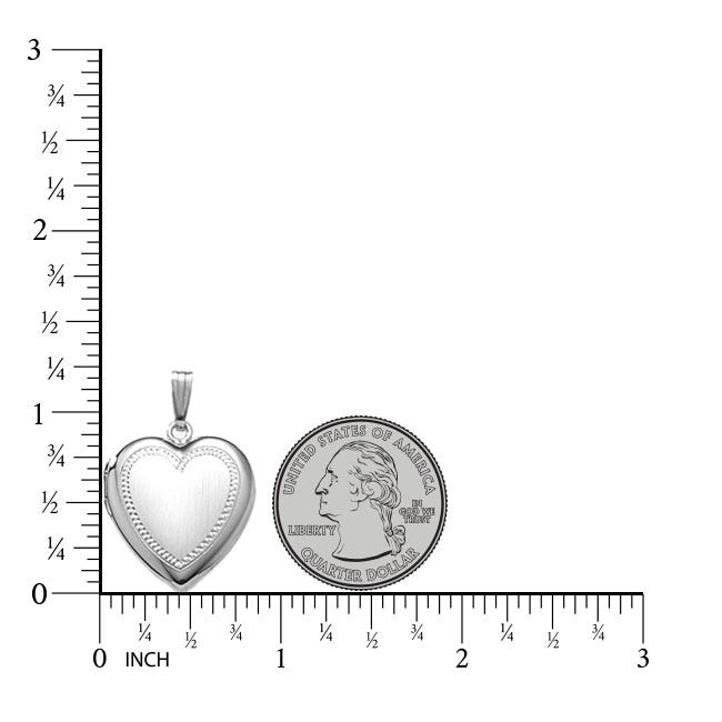 Sterling Silver Heart Photo Locket