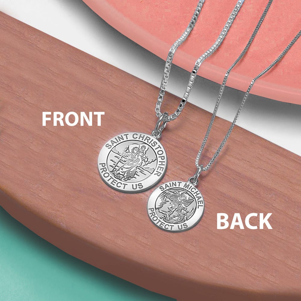 Saint Christopher & Saint Michael Doublesided Medal