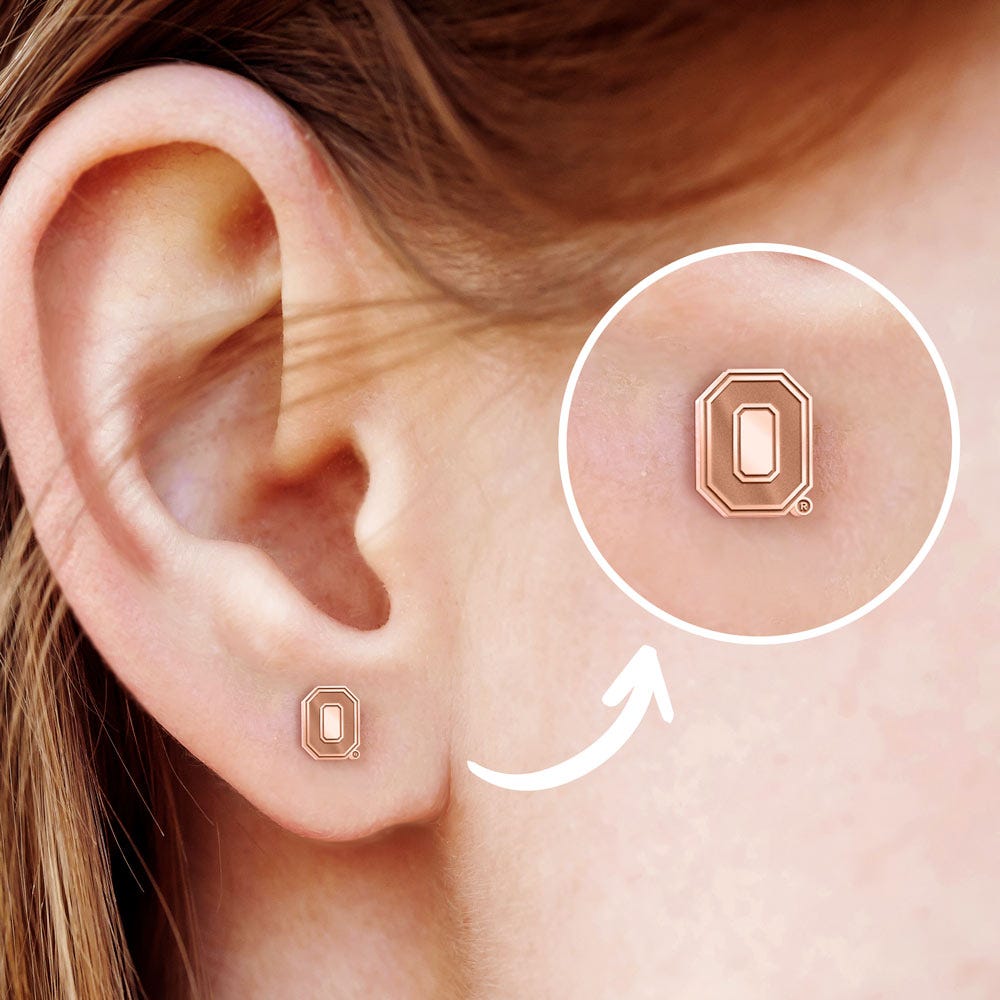 Pair Of Ohio State O Logo Earrings