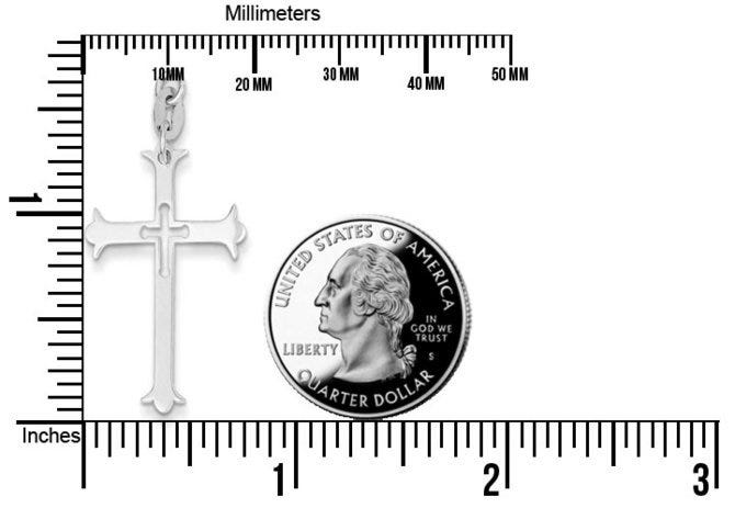 Sterling Silver Polished Cross Pendant