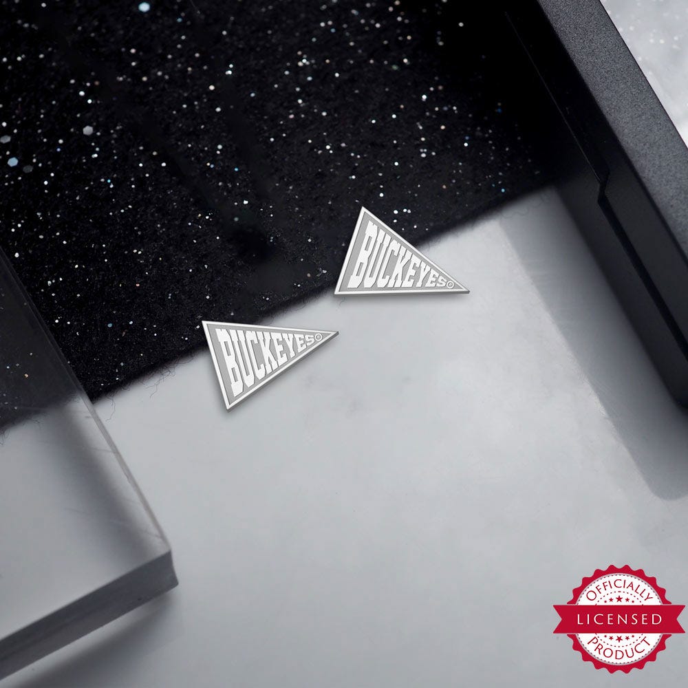 Pair Of Buckeyes Flag Earrings
