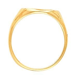 14K Gold Women's Oval Signet Ring