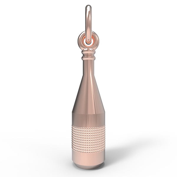 France Burgundy Wine Bottle Charm 8259