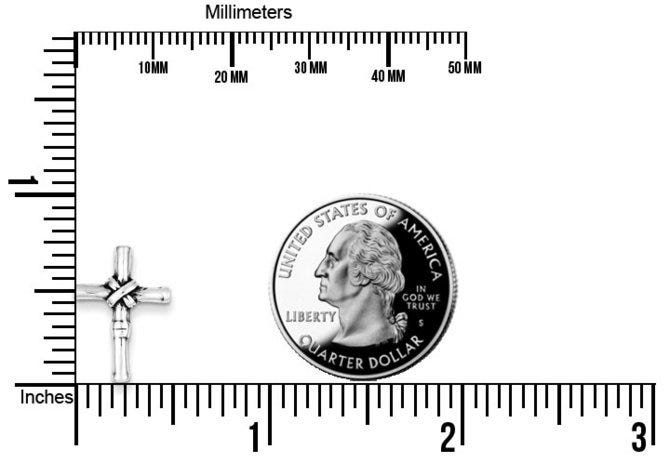Sterling Silver Antiqued Cross Slide