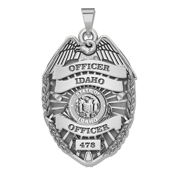 Personalized Idaho Police Badge with Your Rank, Number & Department