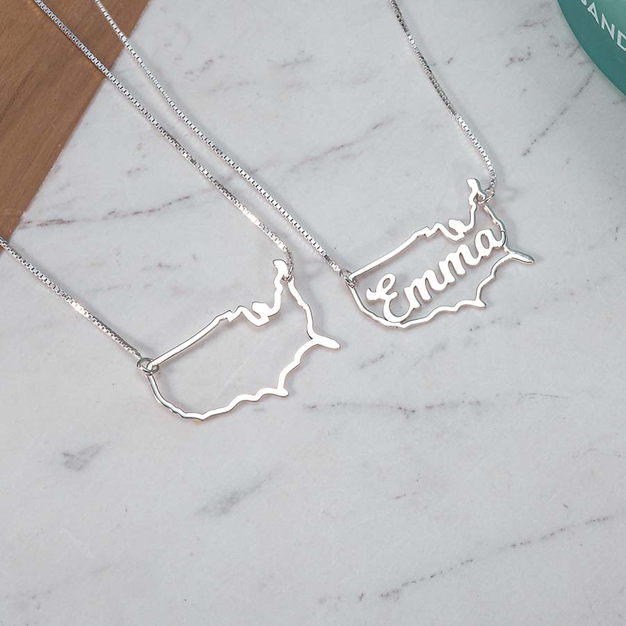 Personalized U.S. Pendant w/ Name