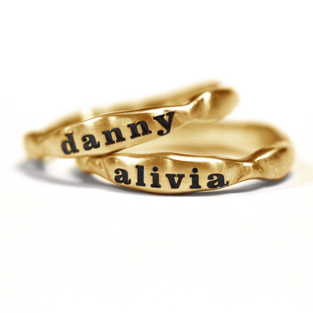 Personalized Stackable Name Ring
