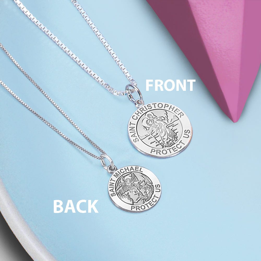 Saint Christopher & Saint Michael Doublesided Medal