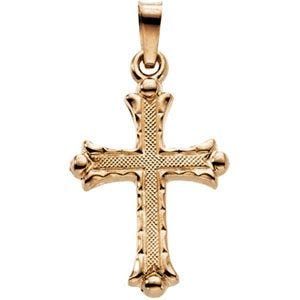 14K Yellow Gold CROSS PENDANT