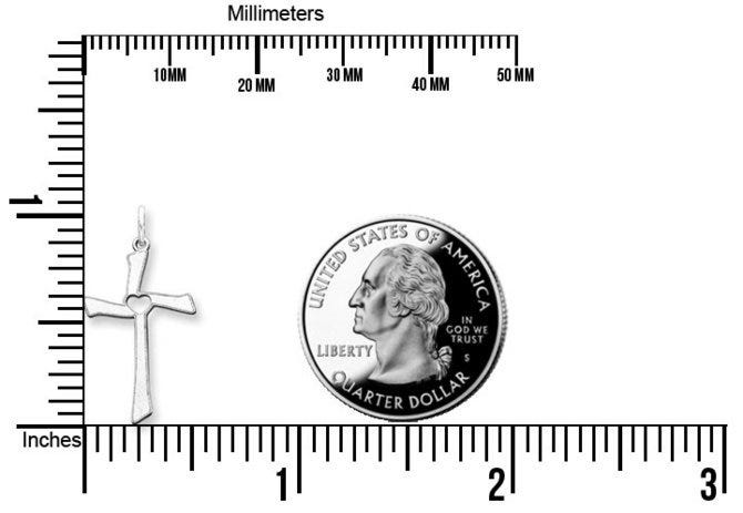 Sterling Silver Laser Designed Cross Pendant