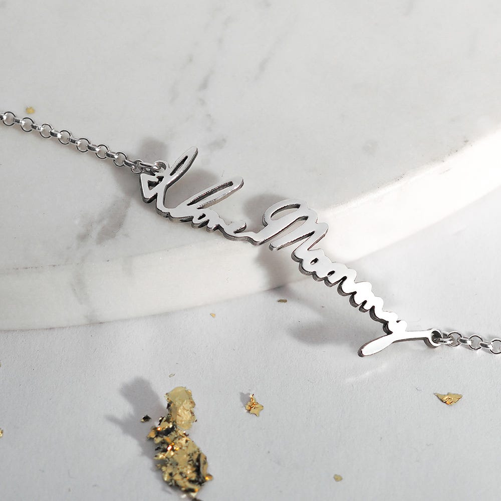 Personalized Sterling Silver Handwriting Bracelet