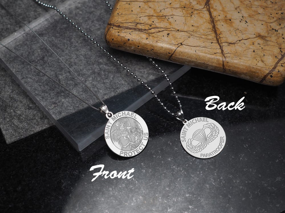 Saint Michael Double Sided Paratrooper Medal